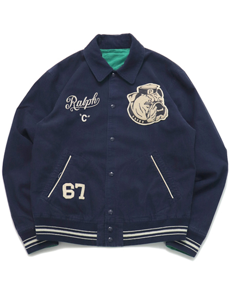 送料無料】POLO RALPH LAUREN SATIN REVERSIBLE VARSITY JACKET - FIVESTAR