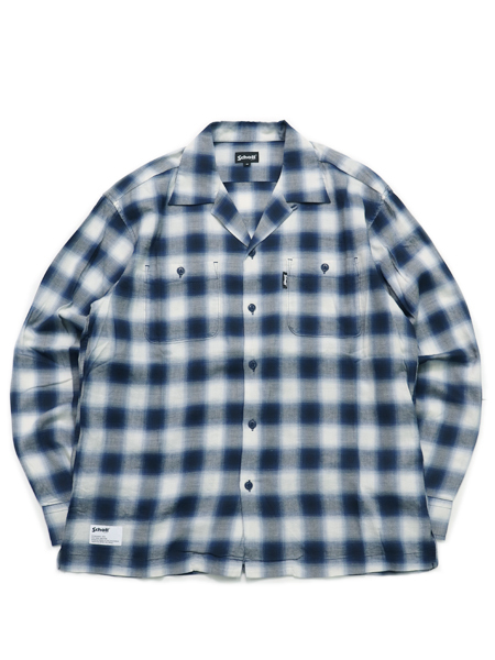 SALE】SCHOTT OMBRE PLAID L/S SHIRT - FIVESTAR