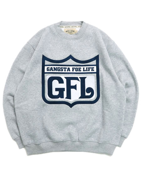 送料無料】WEST WEAR GFL EMBROIDERY LOGO CREWNECK GRAY/NAVY - FIVESTAR