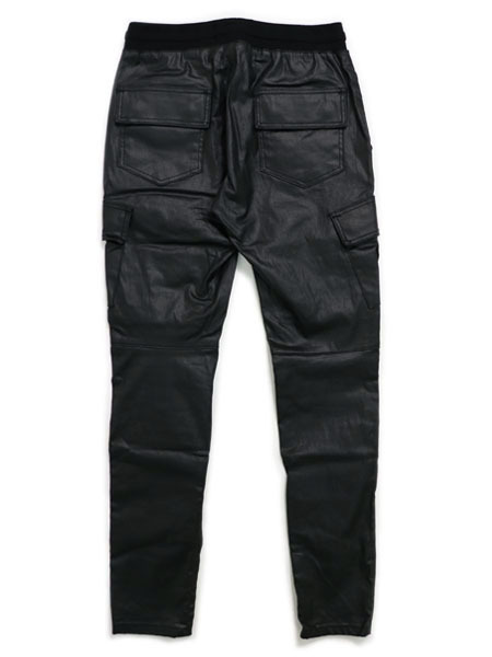 送料無料】mnml CARGO DRAWCORD PANTS WAXED BLACK - FIVESTAR