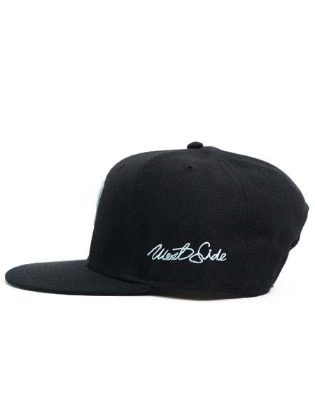 WEST WEAR WS LOGO CAP BLACK/TIFFANY/SILVER - FIVESTAR