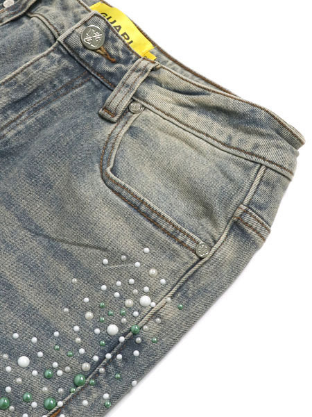 送料無料】GUAPI VINTAGE OLIVE PEARLS DENIM - FIVESTAR