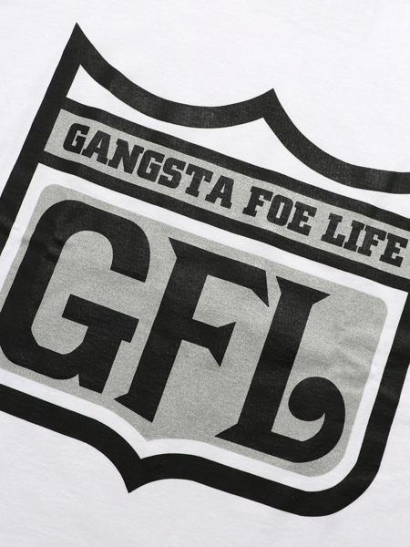 WEST WEAR GFL LOGO L/S TEE WHITE/BLACK/SILVER - FIVESTAR