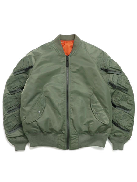 送料無料】AVIREX 12 POCKET BIG MA-1 SAGE - FIVESTAR