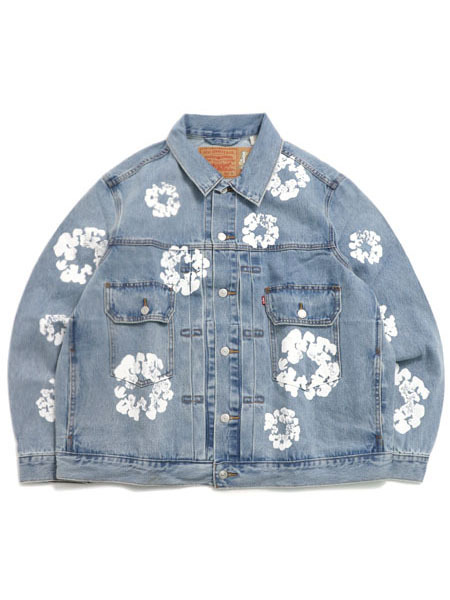 送料無料】DENIM TEARS TYPE-2 ALL OVER WREATH LIGHT WASH - FIVESTAR