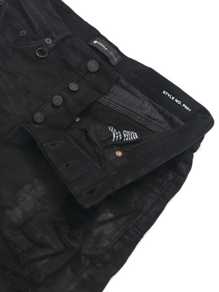 送料無料】PURPLE BRAND BLACK OIL SPILL JEAN - FIVESTAR