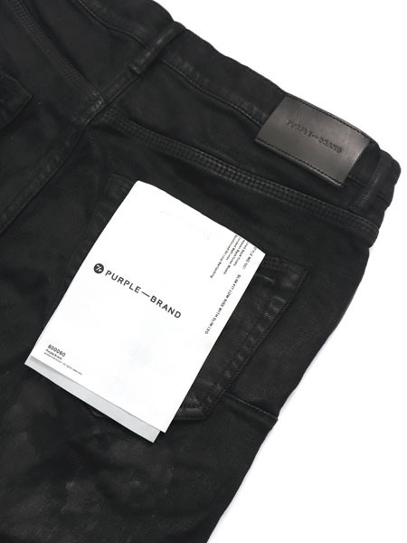 送料無料】PURPLE BRAND BLACK OIL SPILL JEAN - FIVESTAR